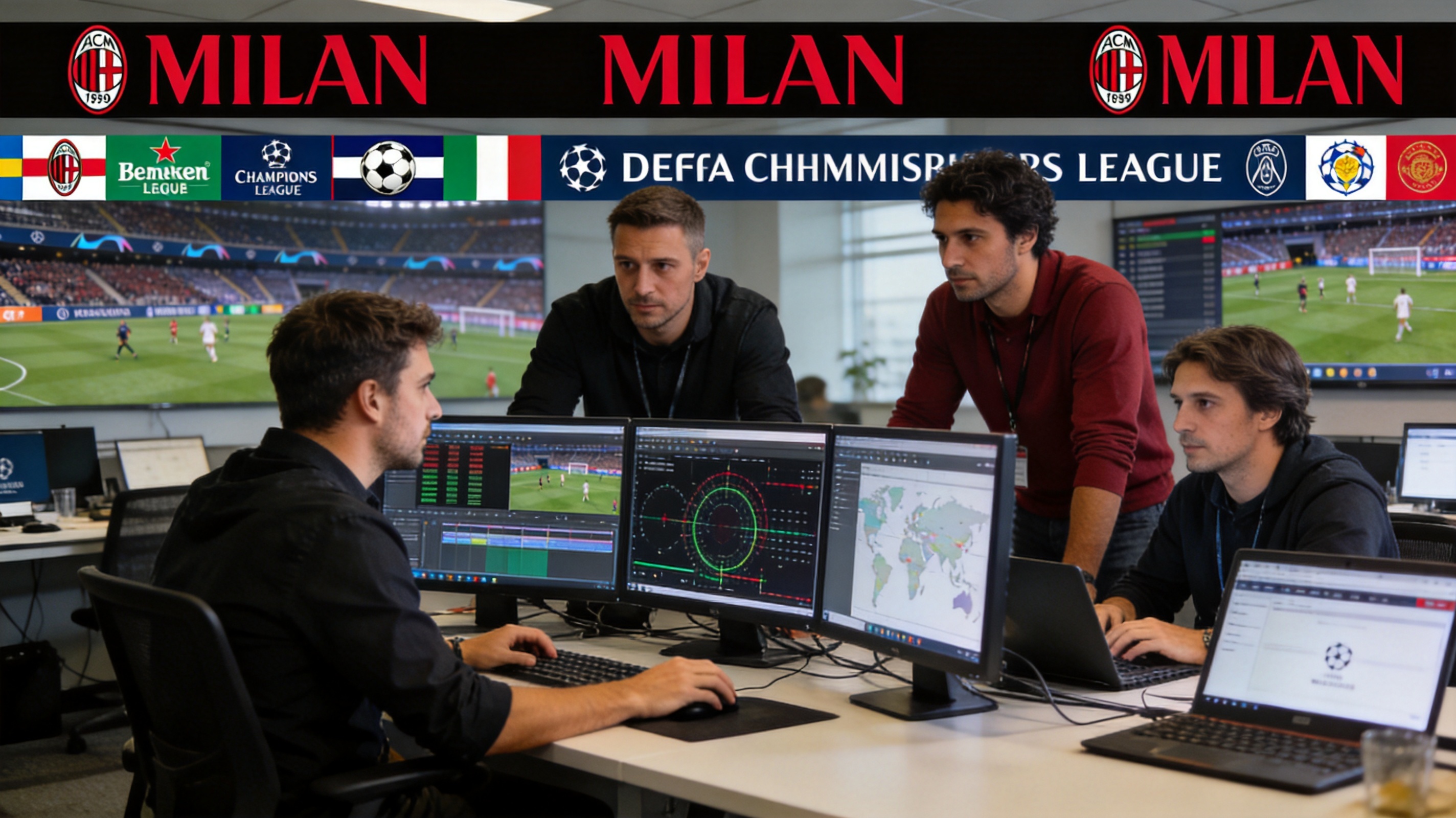 米兰MILAN技术团队与体育赛事工作场景
